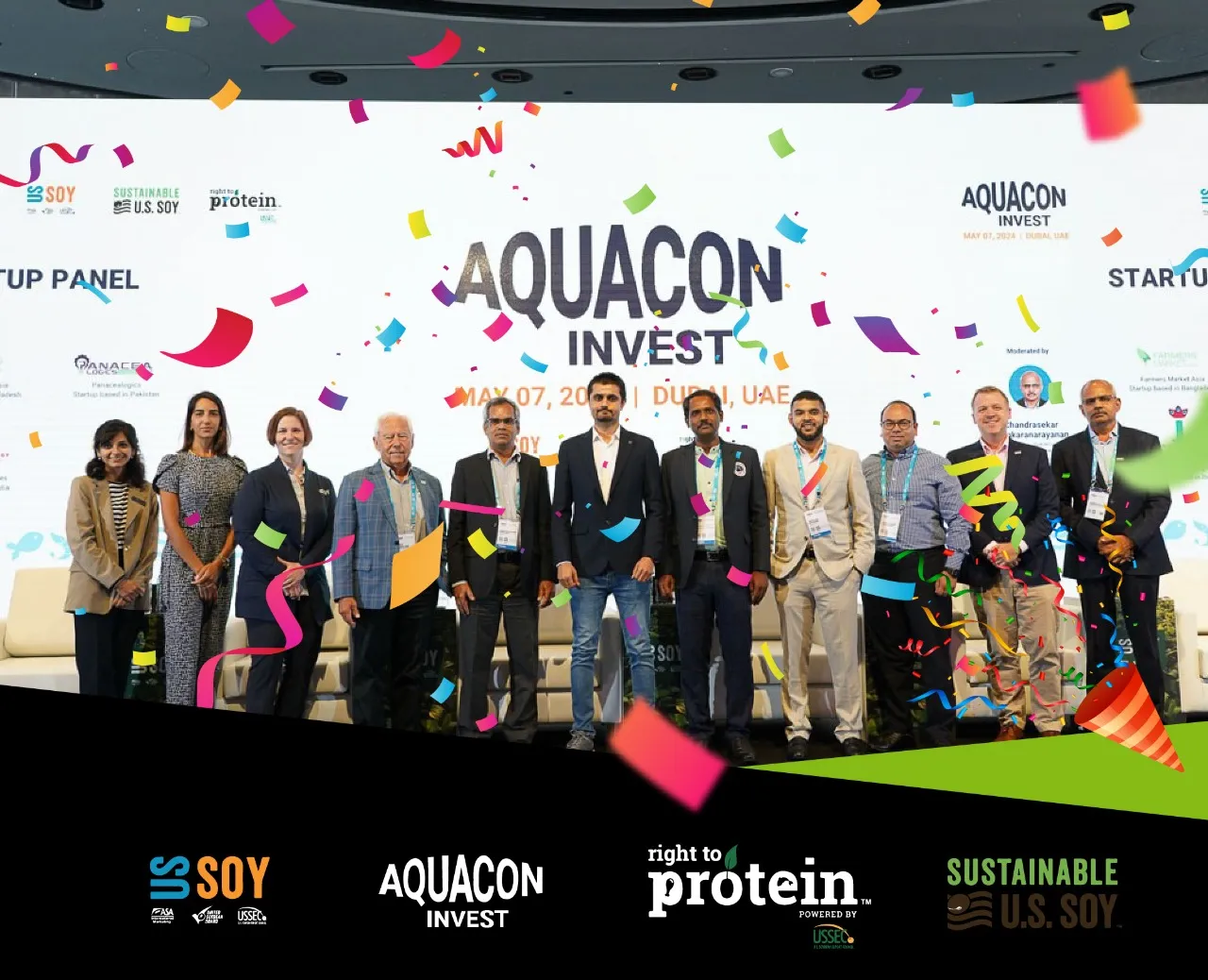 PanaceaLogics on the AquaCon Invest startup panel, Dubai, May 2024