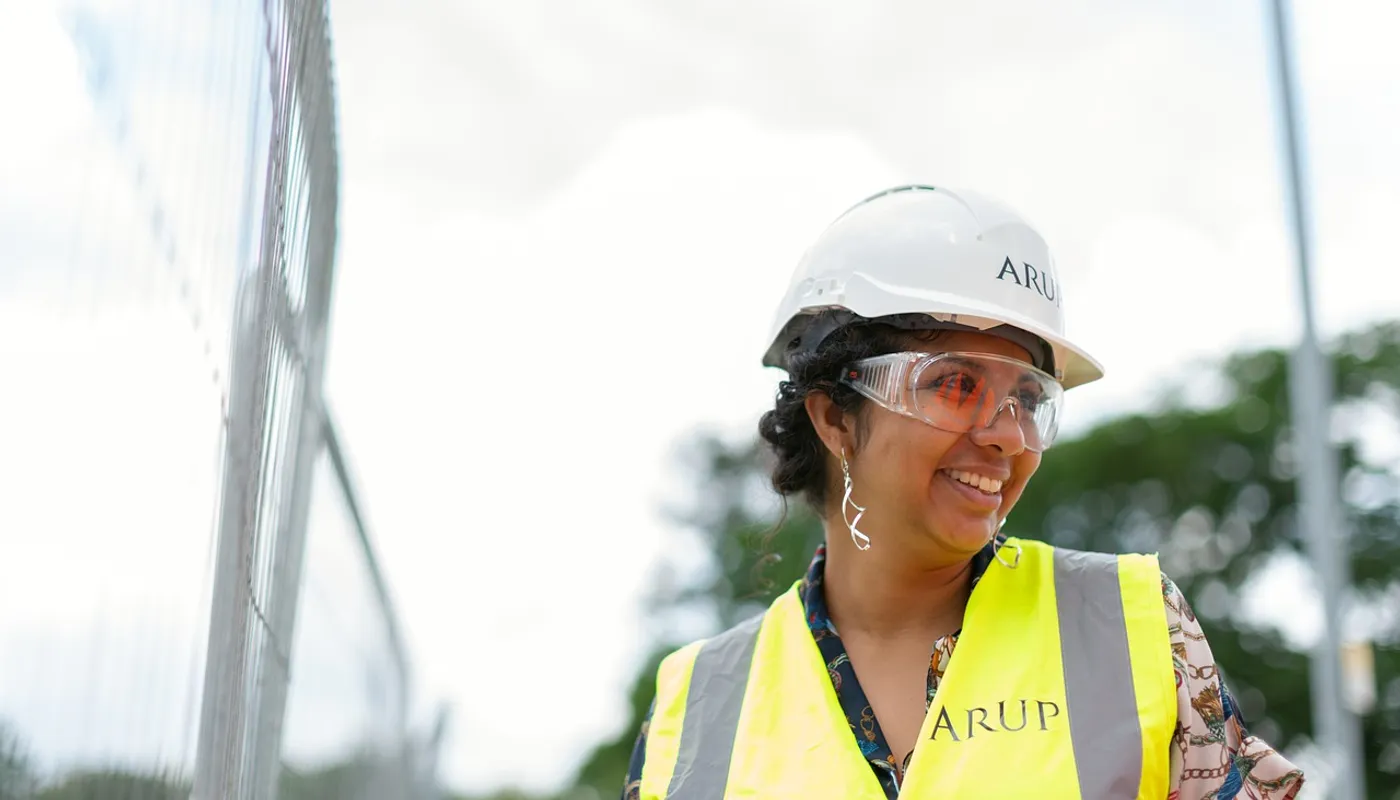 An engineer capturing work on site