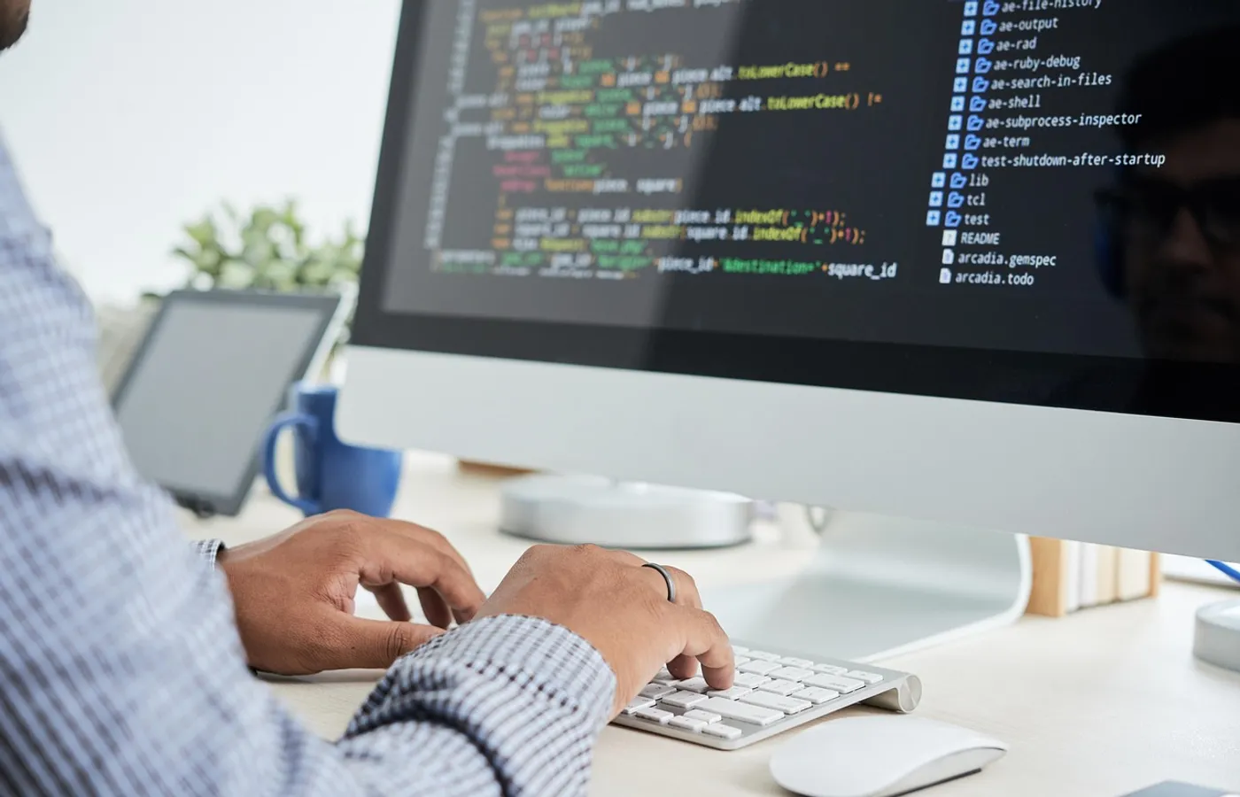 A development team working on an enterprise application