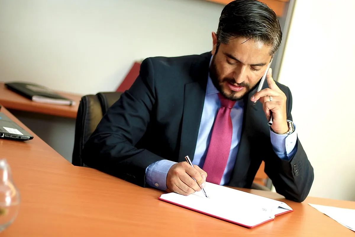 An attorney reading legislation